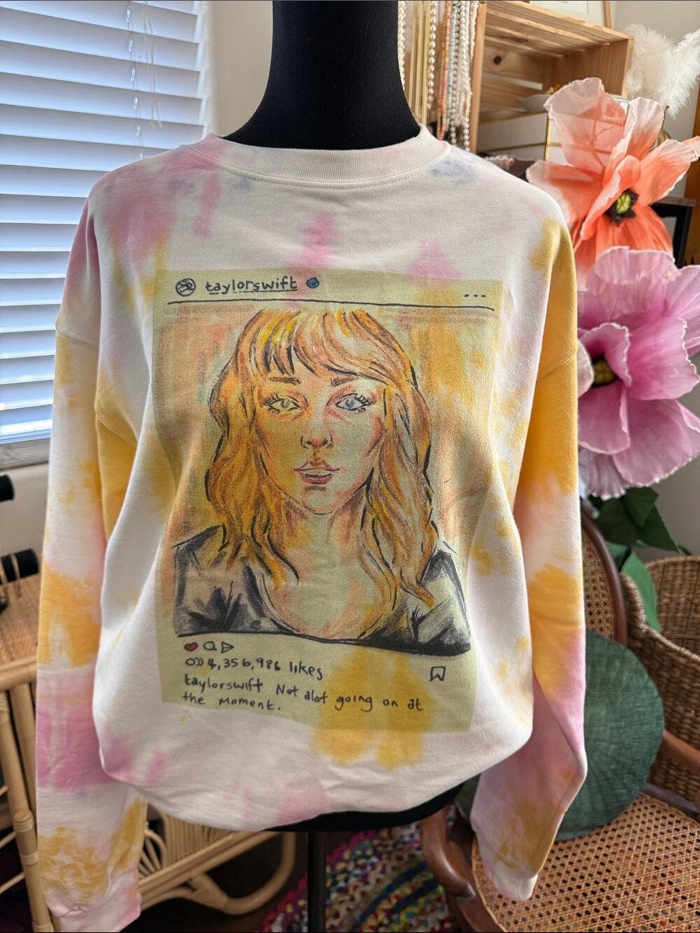 Champion Taylor Swift Limited Edition Tie Dye Viral Instagram Post Sweatshirt